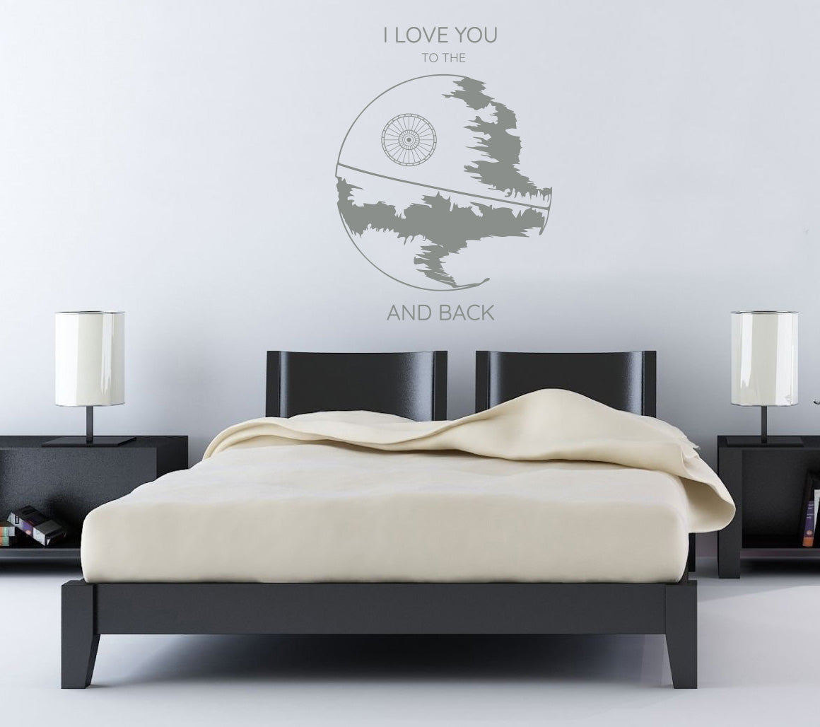 Star Wars I Love You To The Death Inspirational Quotes Wall Sticker Decal SQ179