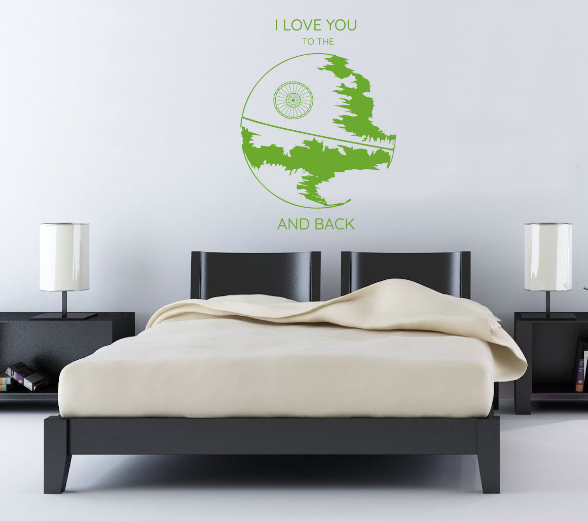 Star Wars I Love You To The Death Inspirational Quotes Wall Sticker Decal SQ179