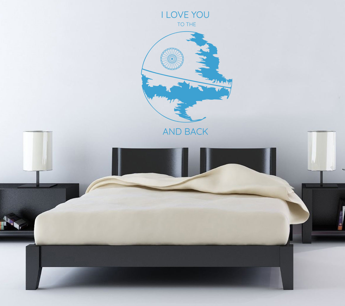 Star Wars I Love You To The Death Inspirational Quotes Wall Sticker Decal SQ179