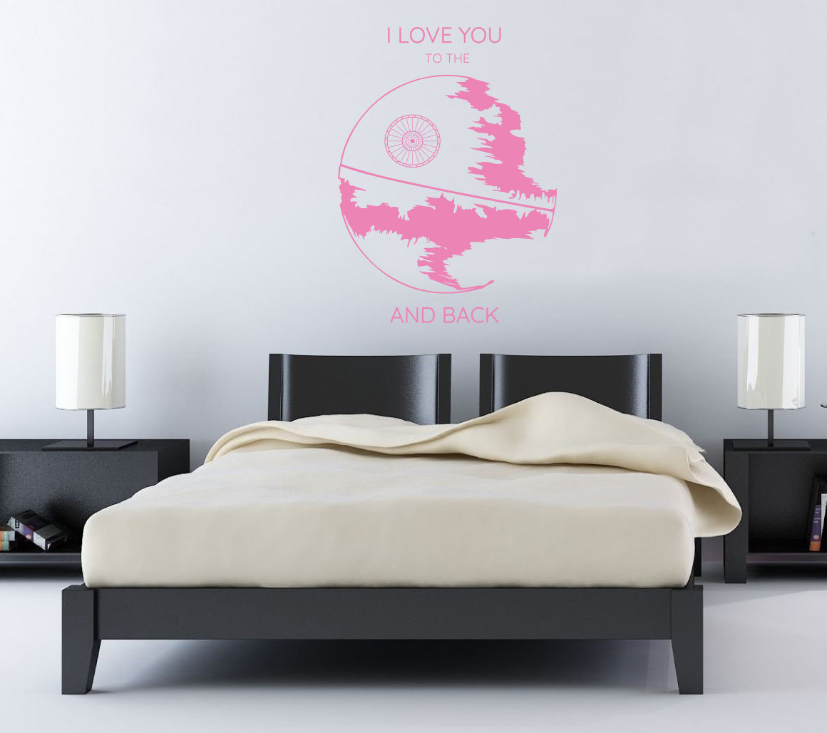 Star Wars I Love You To The Death Inspirational Quotes Wall Sticker Decal SQ179