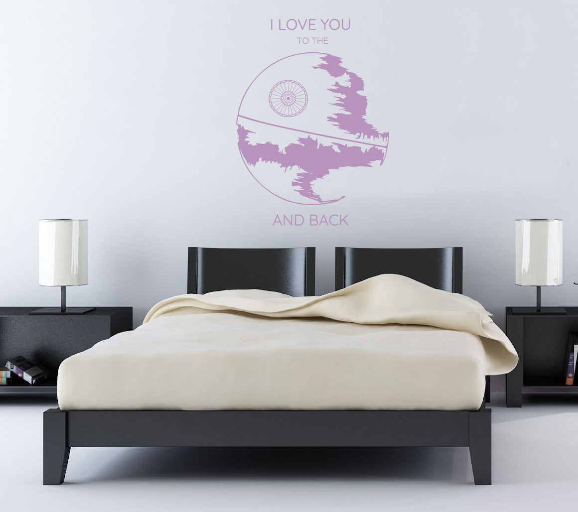 Star Wars I Love You To The Death Inspirational Quotes Wall Sticker Decal SQ179