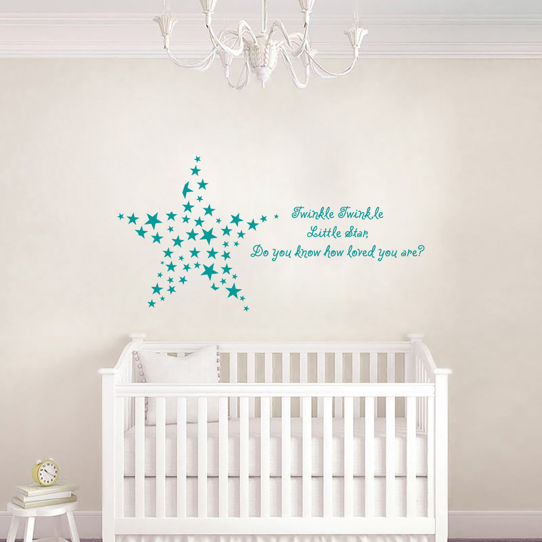TWINKLE TWINKLE LITTLE STAR Inspirational Quotes Wall Sticker Décalque SQ184
