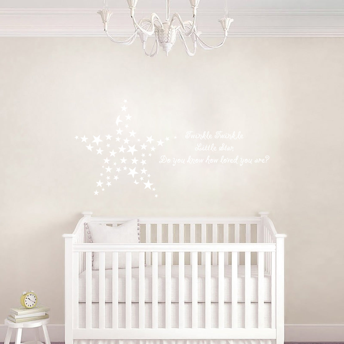 TWINKLE TWINKLE LITTLE STAR Inspirational Quotes Wall Sticker Décalque SQ184