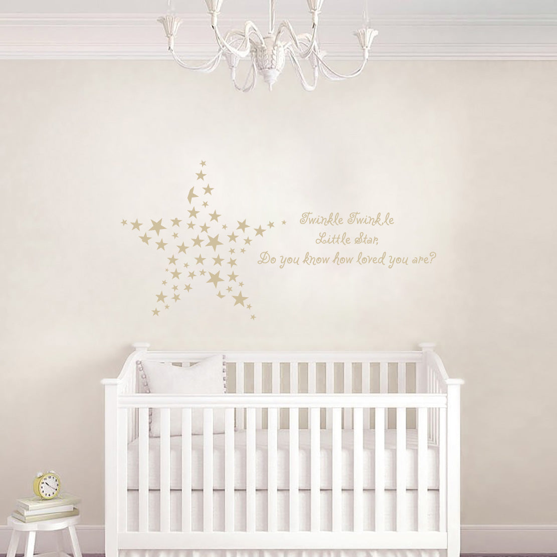 TWINKLE TWINKLE LITTLE STAR Inspirational Quotes Wall Sticker Décalque SQ184
