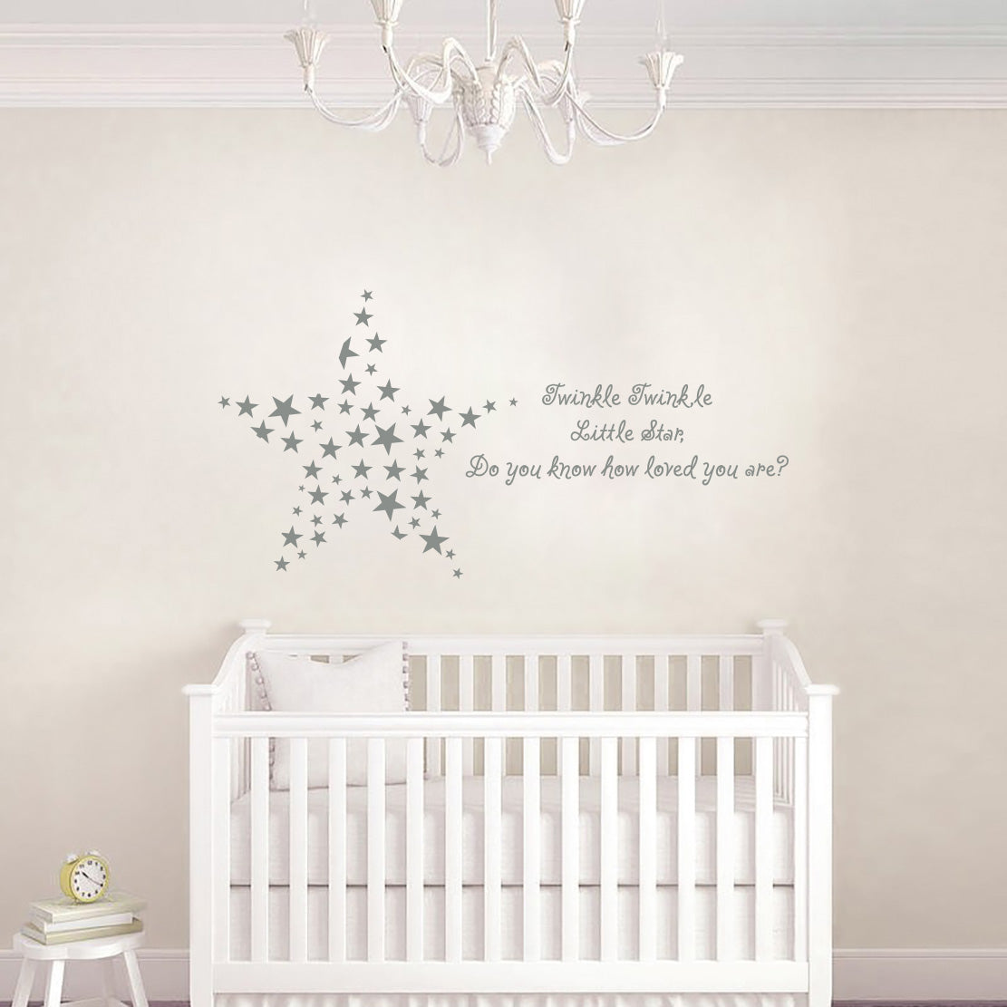 TWINKLE TWINKLE LITTLE STAR Inspirational Quotes Wall Sticker Décalque SQ184