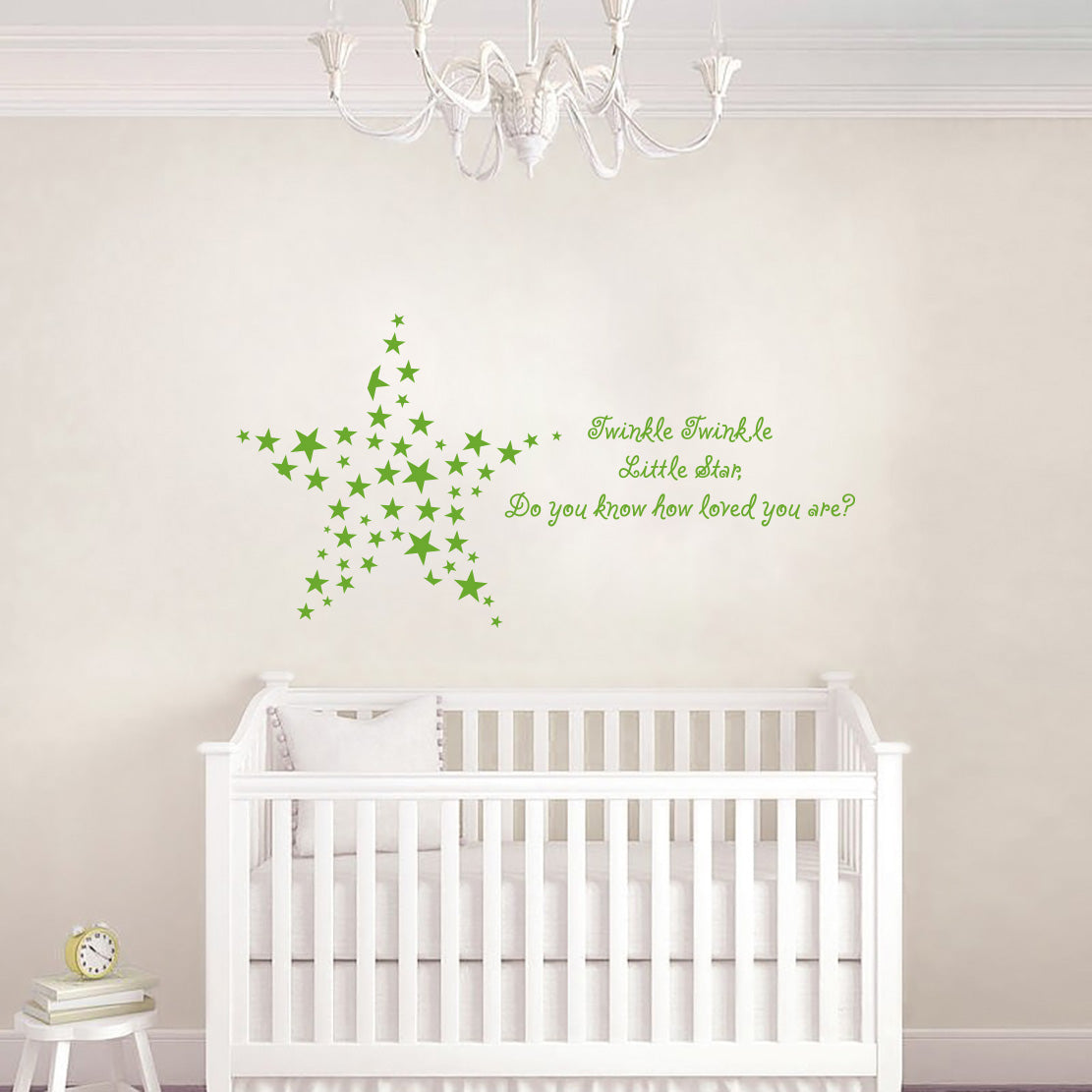 TWINKLE TWINKLE LITTLE STAR Inspirational Quotes Wall Sticker Décalque SQ184