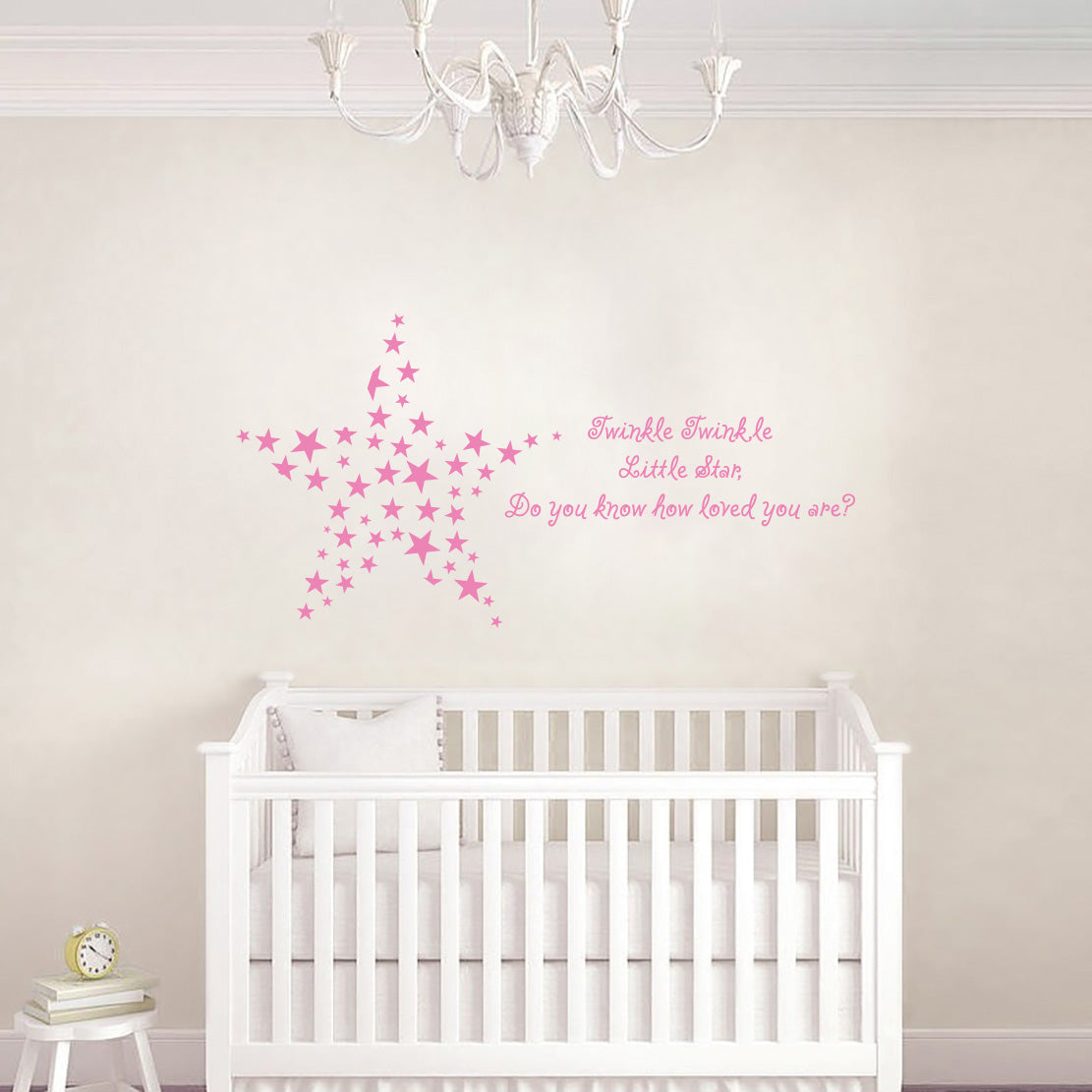 TWINKLE TWINKLE LITTLE STAR Inspirational Quotes Wall Sticker Décalque SQ184