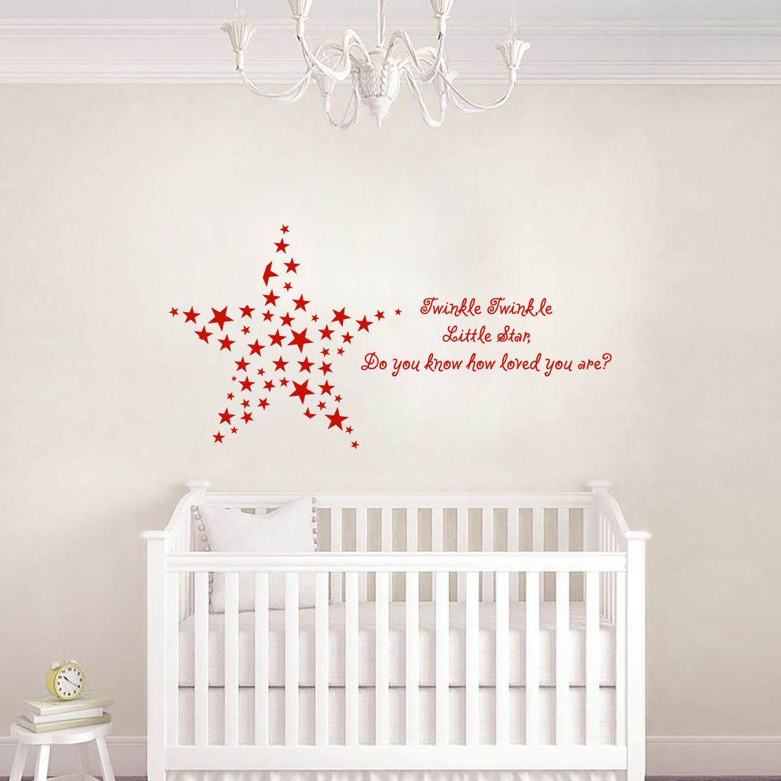 TWINKLE TWINKLE LITTLE STAR Inspirational Quotes Wall Sticker Décalque SQ184