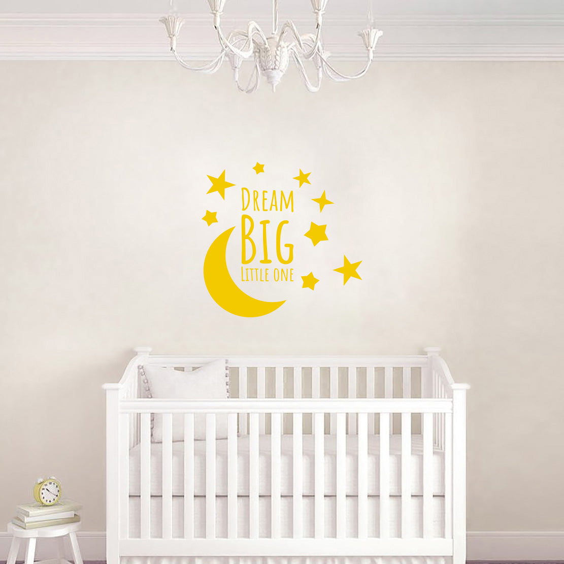 DREAM BIG LITTLE ONE Inspirational Citations Wall Sticker Décalque SQ186