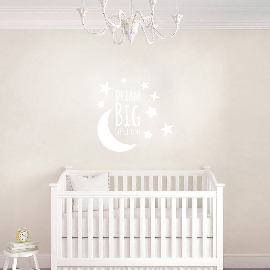DREAM BIG LITTLE ONE Inspirational Citations Wall Sticker Décalque SQ186