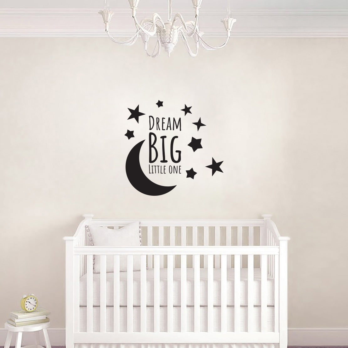 DREAM BIG LITTLE ONE Inspirational Citations Wall Sticker Décalque SQ186