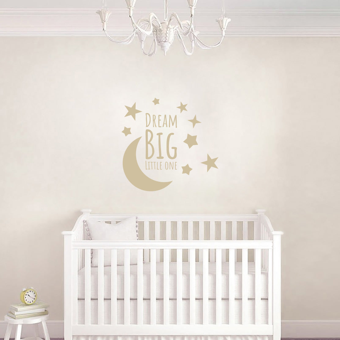 DREAM BIG LITTLE ONE Inspirational Citations Wall Sticker Décalque SQ186