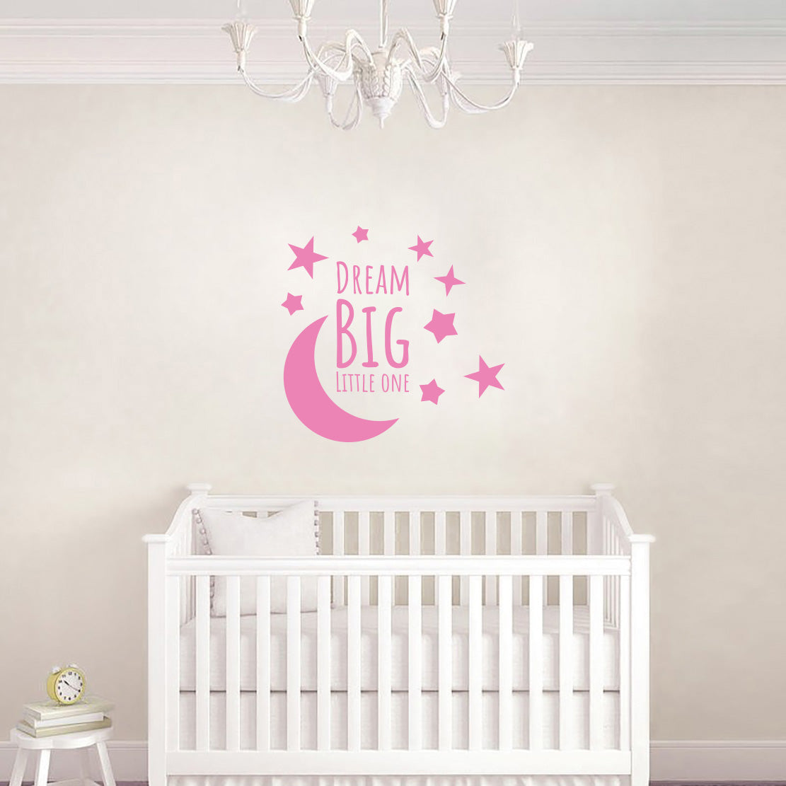 DREAM BIG LITTLE ONE Inspirational Citations Wall Sticker Décalque SQ186