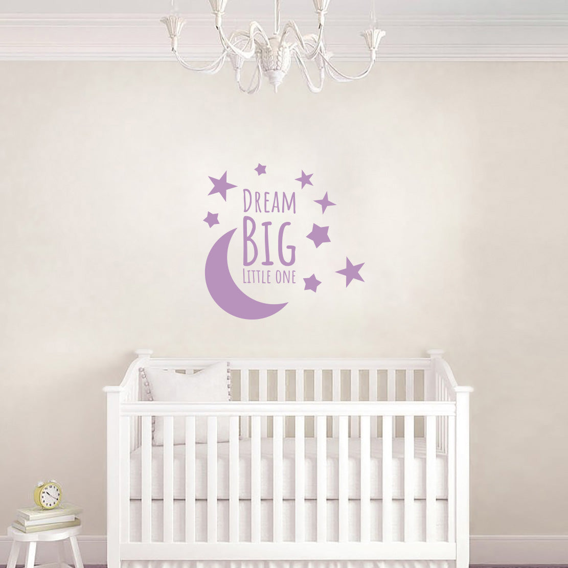DREAM BIG LITTLE ONE Inspirational Citations Wall Sticker Décalque SQ186