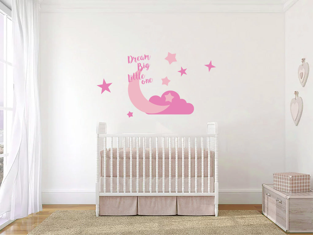 Dream Big Little One  Wall Sticker Decal Stencil Silhouette SQ187
