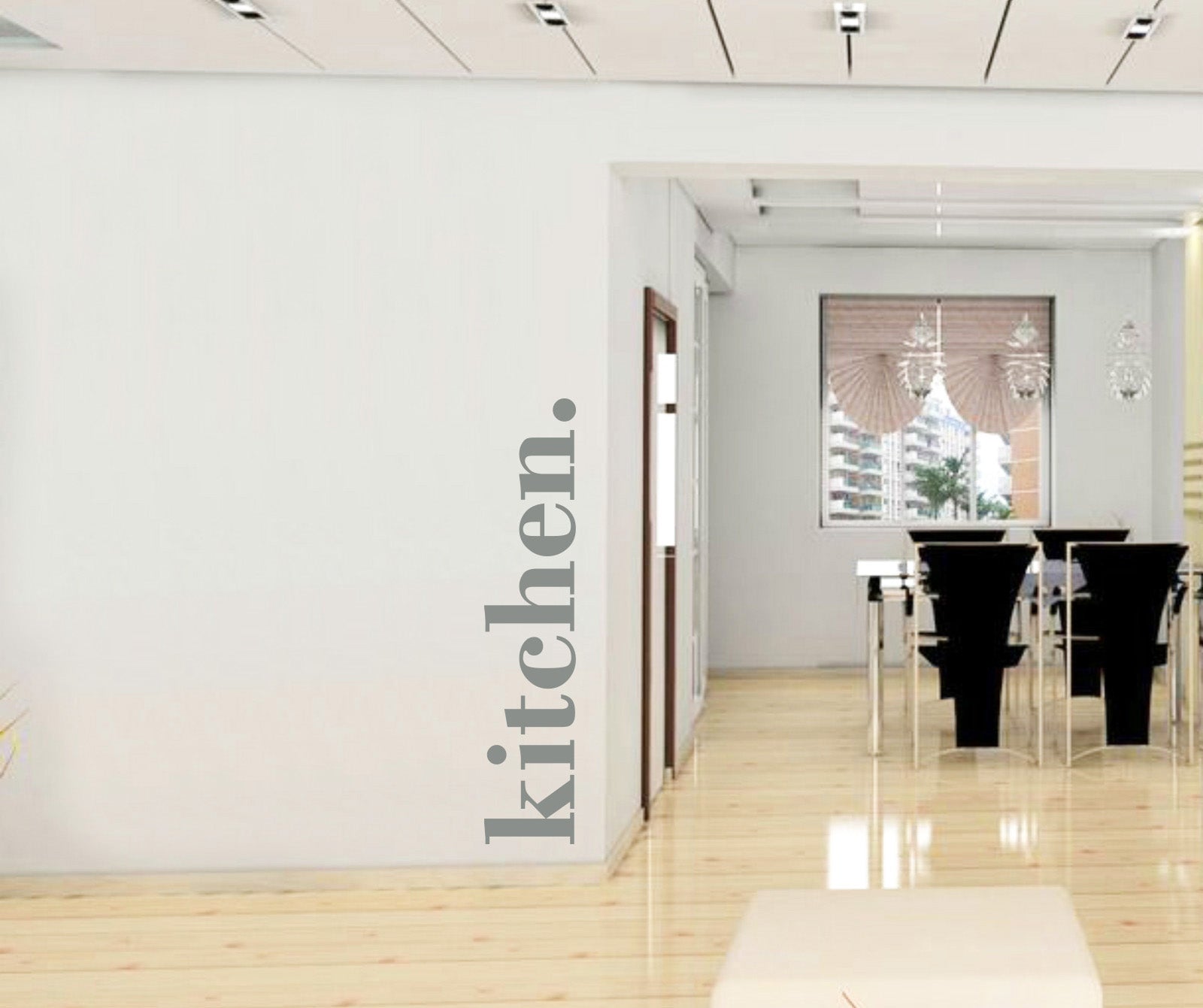 KITCHEN Citations spirales à Wall Sticker Décal SQ188