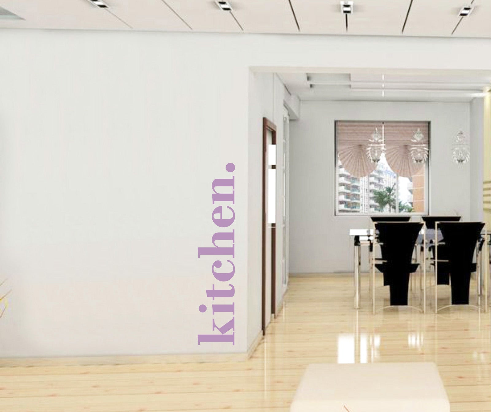 KITCHEN Citations spirales à Wall Sticker Décal SQ188