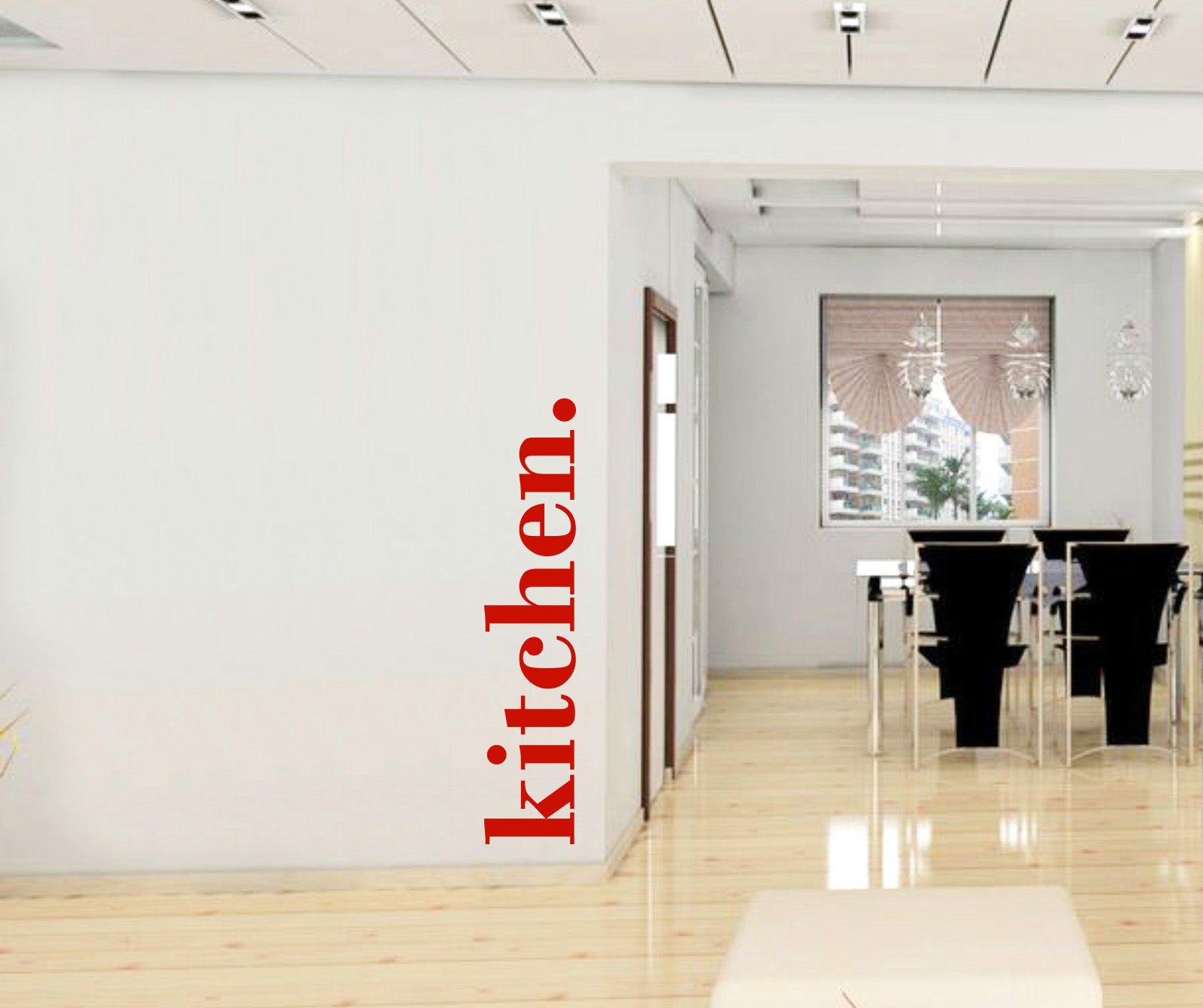 KITCHEN Citations spirales à Wall Sticker Décal SQ188