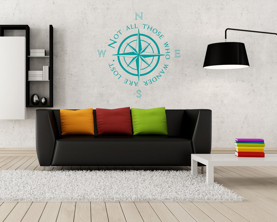 PAS TOUS CEUX QUI ERRENT SONT LOST Inspirational Quotes Wall Sticker Décalque SQ209