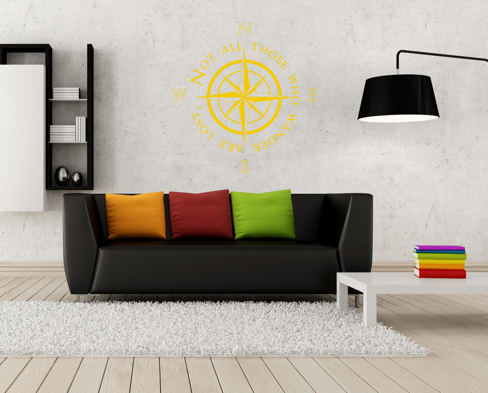 PAS TOUS CEUX QUI ERRENT SONT LOST Inspirational Quotes Wall Sticker Décalque SQ209
