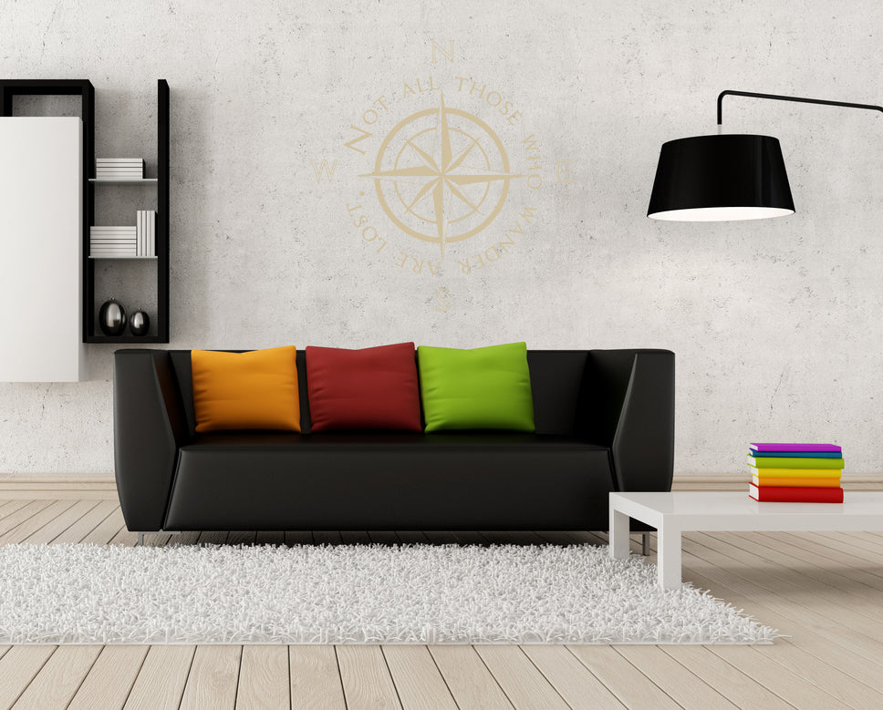 PAS TOUS CEUX QUI ERRENT SONT LOST Inspirational Quotes Wall Sticker Décalque SQ209