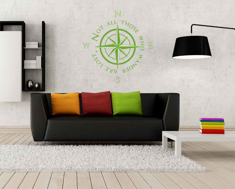 PAS TOUS CEUX QUI ERRENT SONT LOST Inspirational Quotes Wall Sticker Décalque SQ209