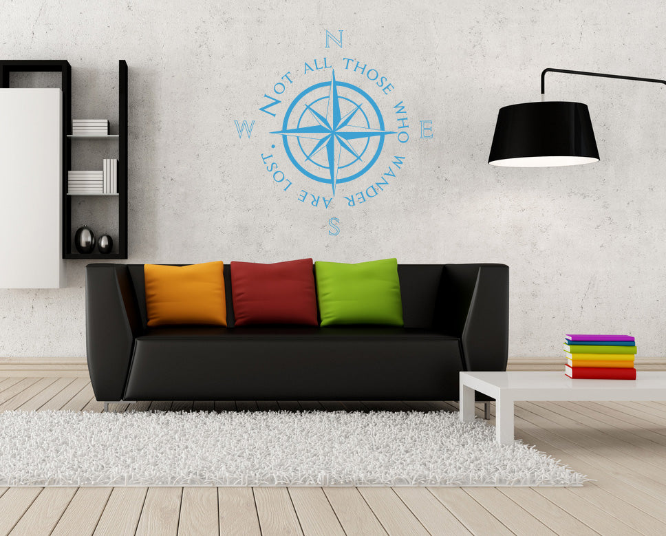 PAS TOUS CEUX QUI ERRENT SONT LOST Inspirational Quotes Wall Sticker Décalque SQ209