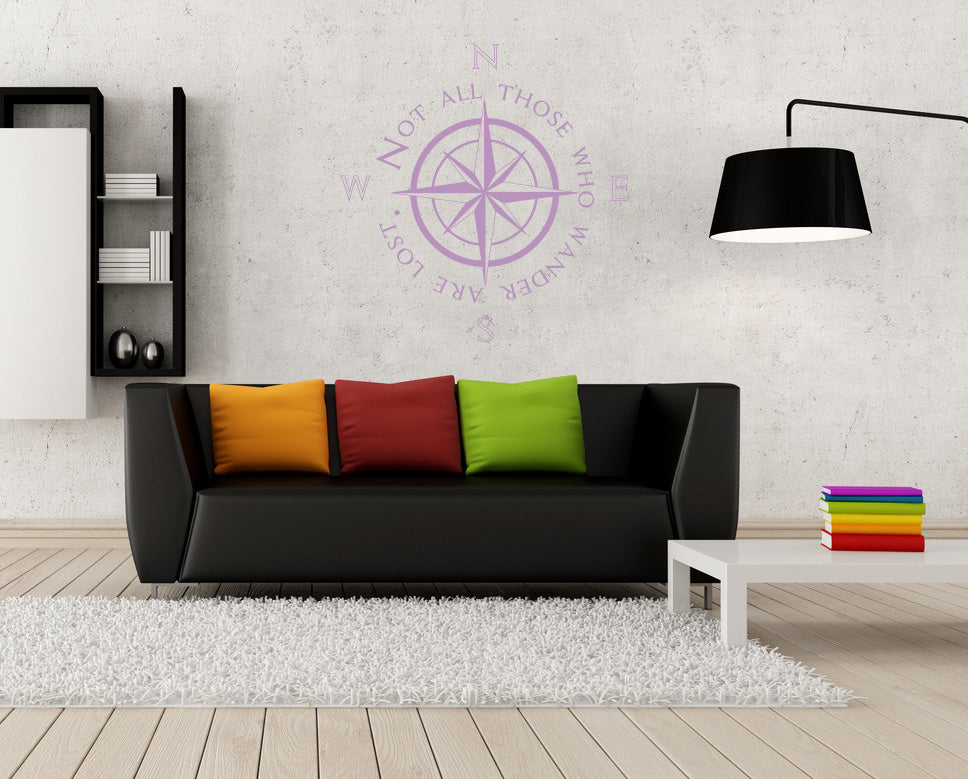 PAS TOUS CEUX QUI ERRENT SONT LOST Inspirational Quotes Wall Sticker Décalque SQ209
