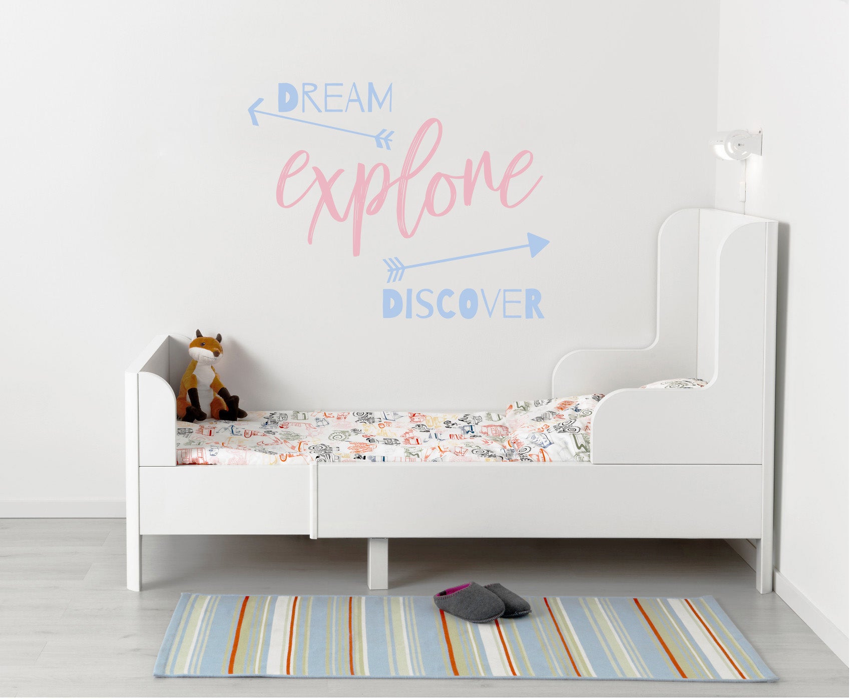 Dream Explore Discover Wall Sticker Decal Inspirational Quote SQ218