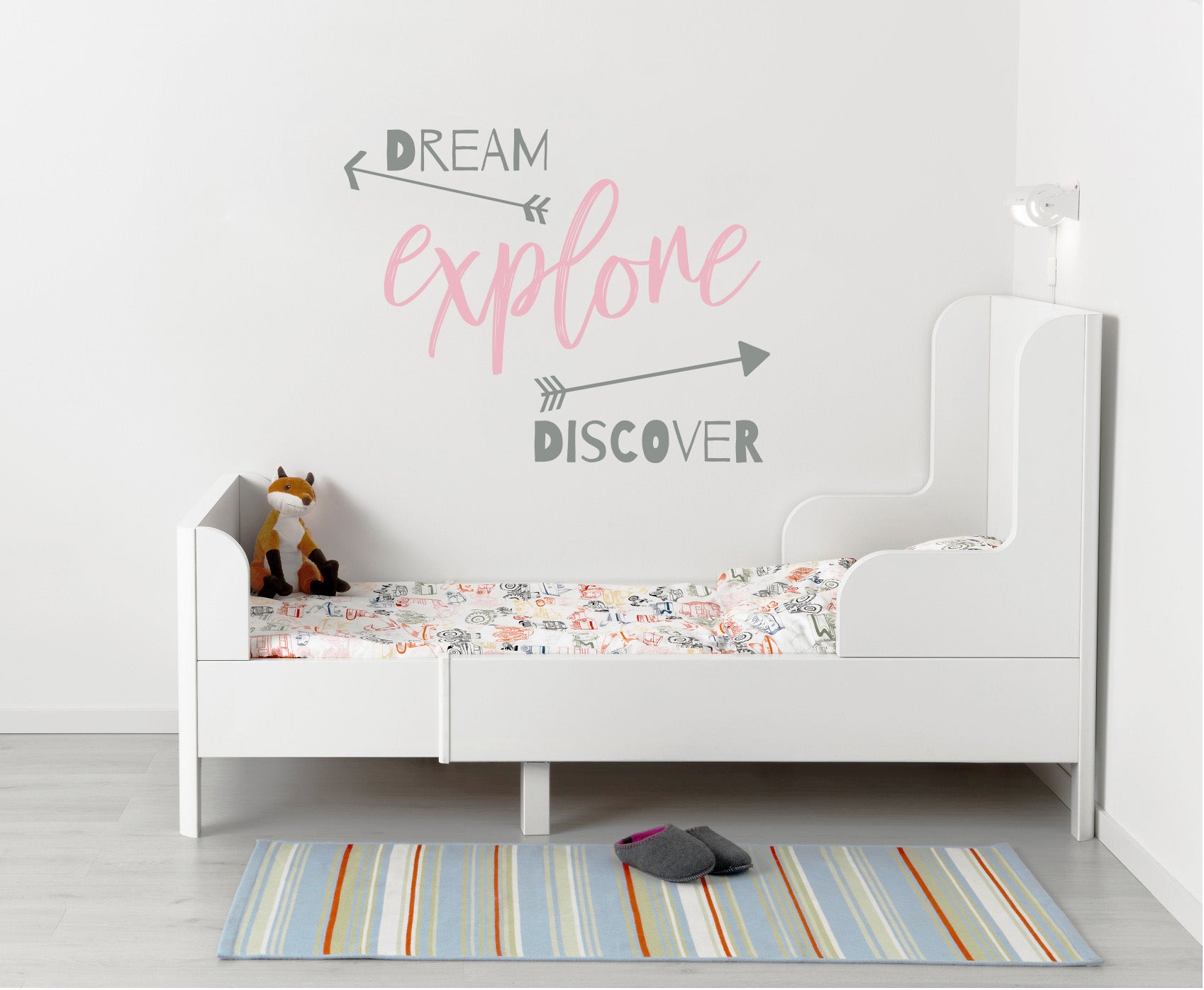 Dream Explore Discover Wall Sticker Decal Inspirational Quote SQ218