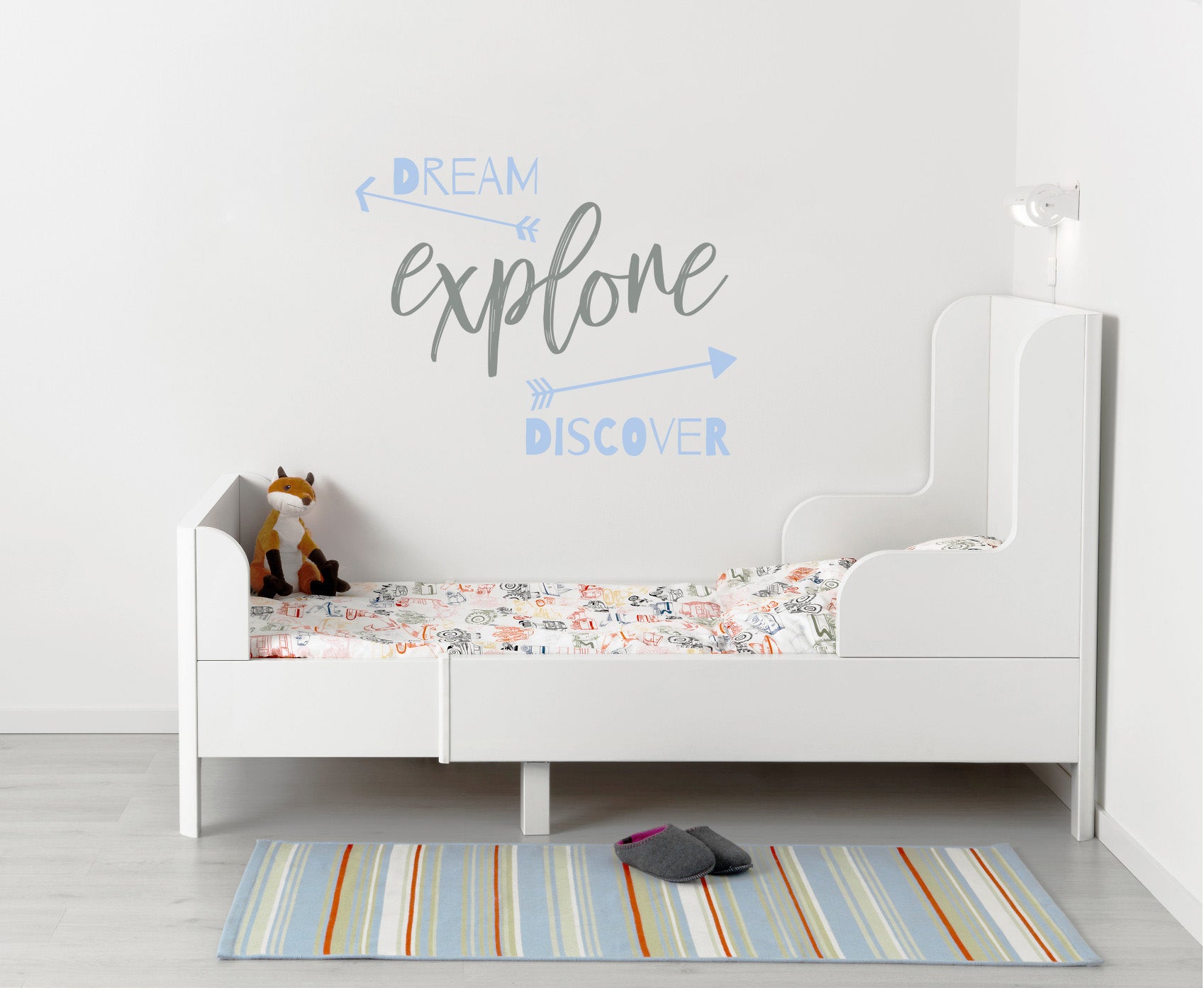 Dream Explore Discover Wall Sticker Decal Inspirational Quote SQ218
