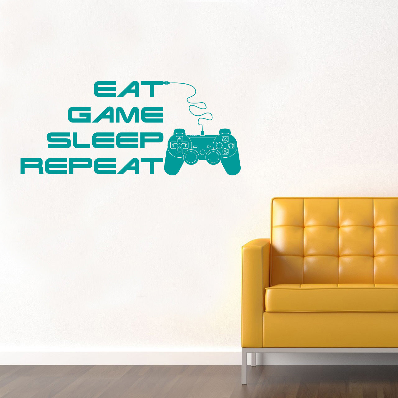 EAT GAME SLEEP REPEAT Inspirational Quotes Wall Sticker Decal SQ220