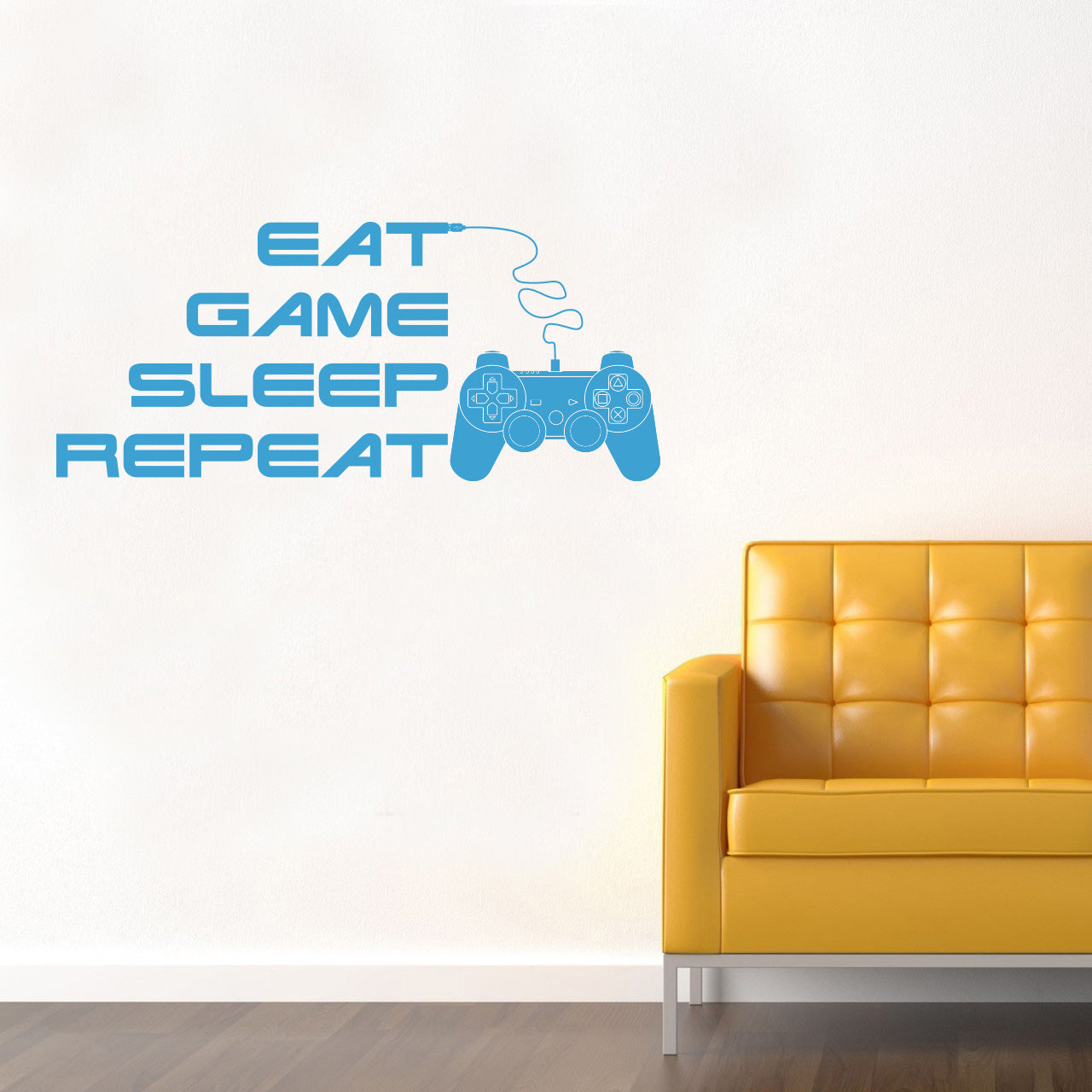 EAT GAME SLEEP REPEAT Inspirational Quotes Wall Sticker Decal SQ220
