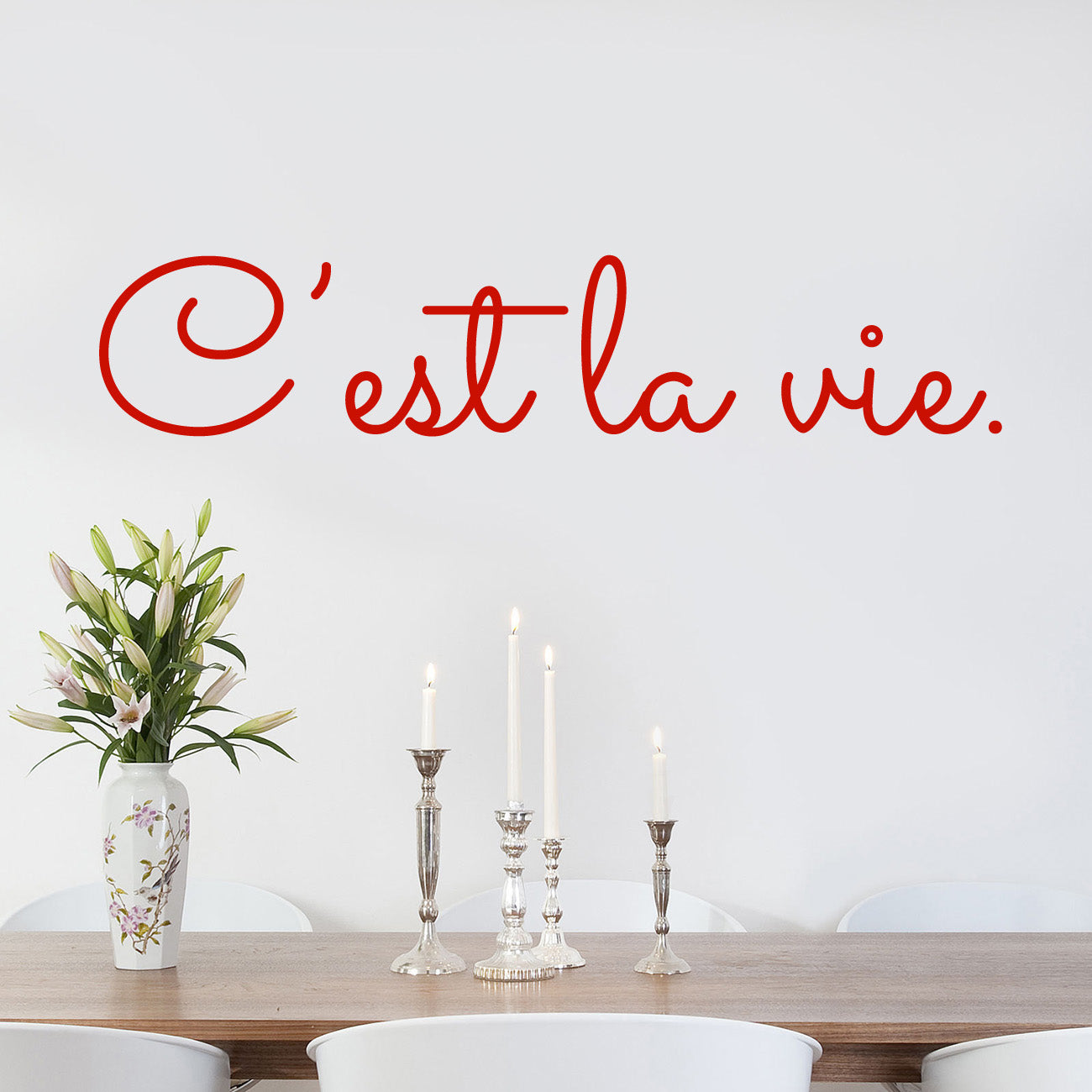 C'est la Vie Inspirational Quotes Wall Sticker Decal SQ228