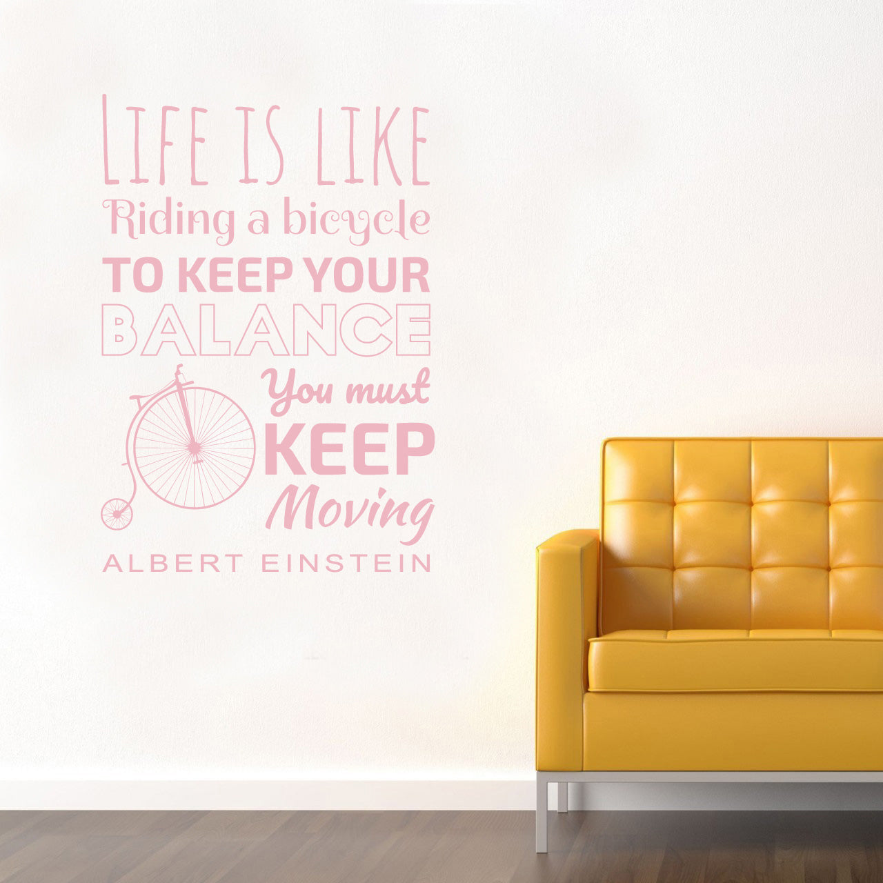 LIFE IS LIKE A BICYCLE Inspirational Quotes Wall Sticker Décalque SQ230