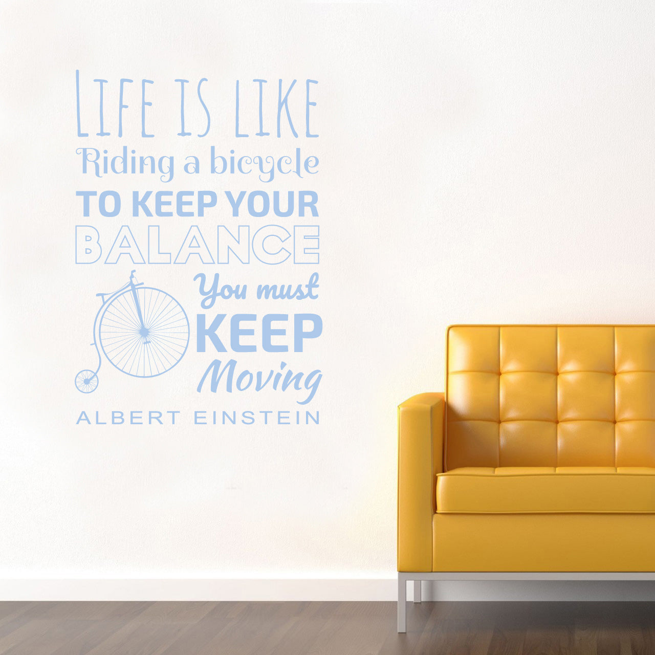 LIFE IS LIKE A BICYCLE Inspirational Quotes Wall Sticker Décalque SQ230