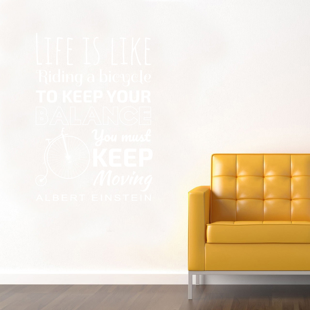 LIFE IS LIKE A BICYCLE Inspirational Quotes Wall Sticker Décalque SQ230