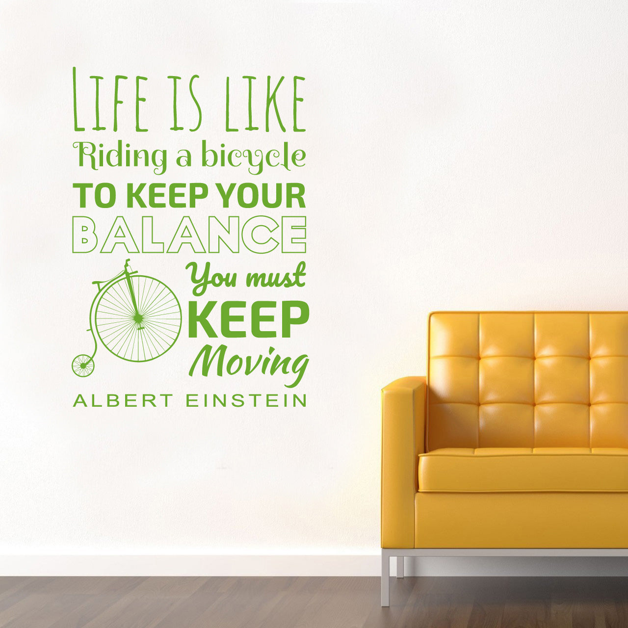 LIFE IS LIKE A BICYCLE Inspirational Quotes Wall Sticker Décalque SQ230