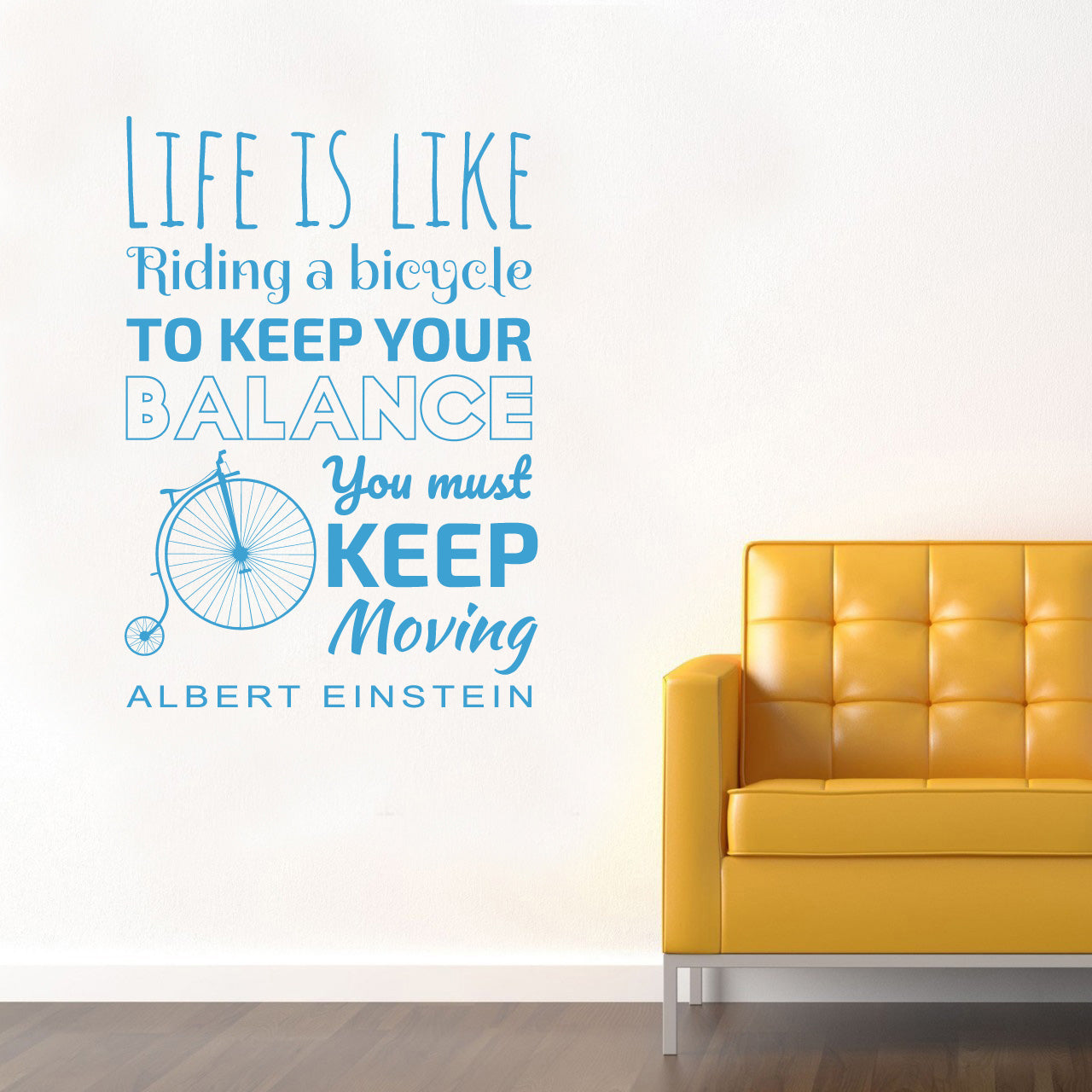 LIFE IS LIKE A BICYCLE Inspirational Quotes Wall Sticker Décalque SQ230