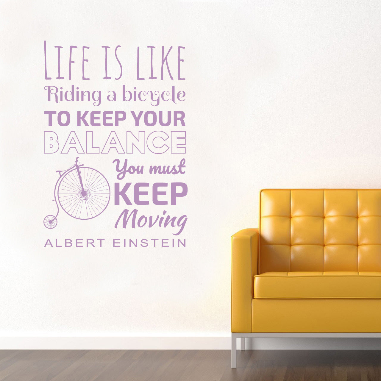 LIFE IS LIKE A BICYCLE Inspirational Quotes Wall Sticker Décalque SQ230