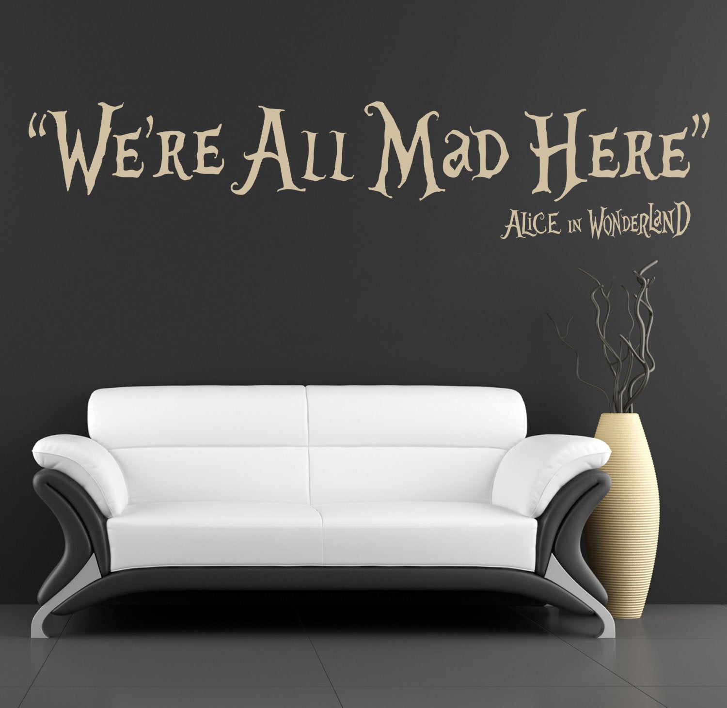 NOUS SOMMES TOUS MAD ICI Citations inspirantes Sticker mural SQ46