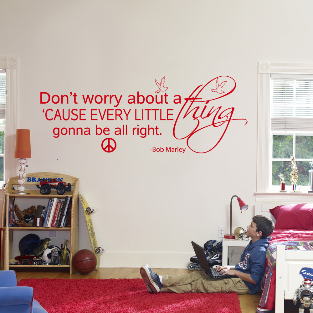 Ne vous inquiétez pas d’une chose inspirante citations autocollant mural Décalque SQ53