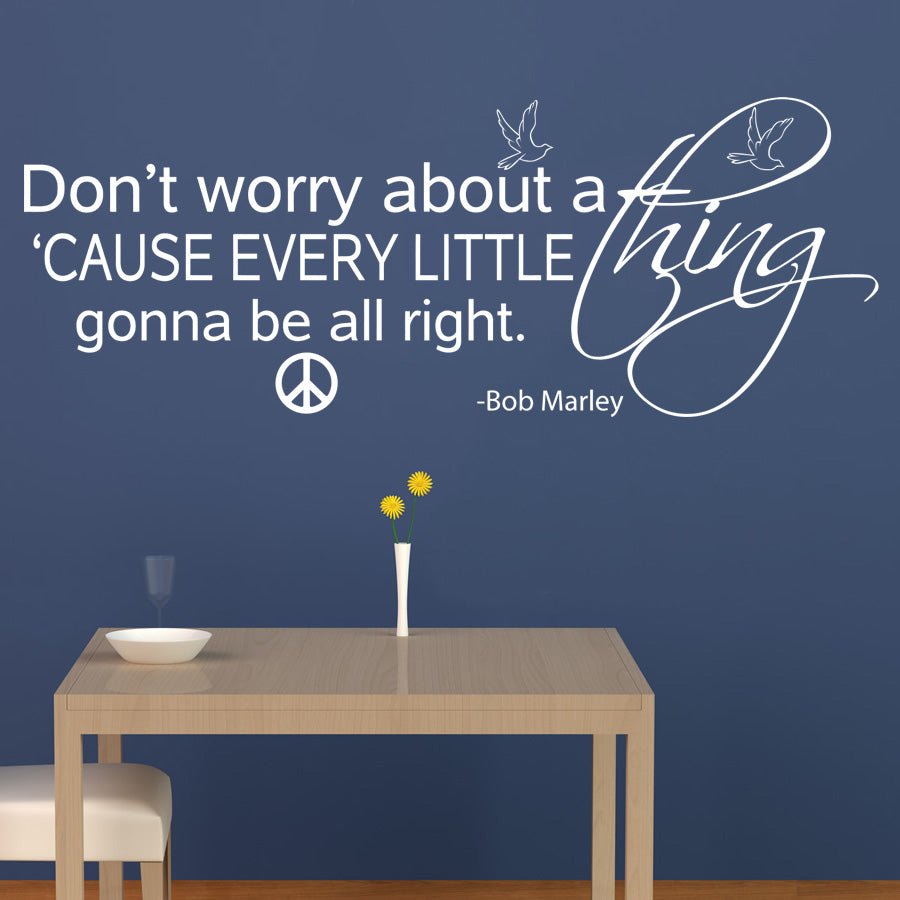 Ne vous inquiétez pas d’une chose inspirante citations autocollant mural Décalque SQ53