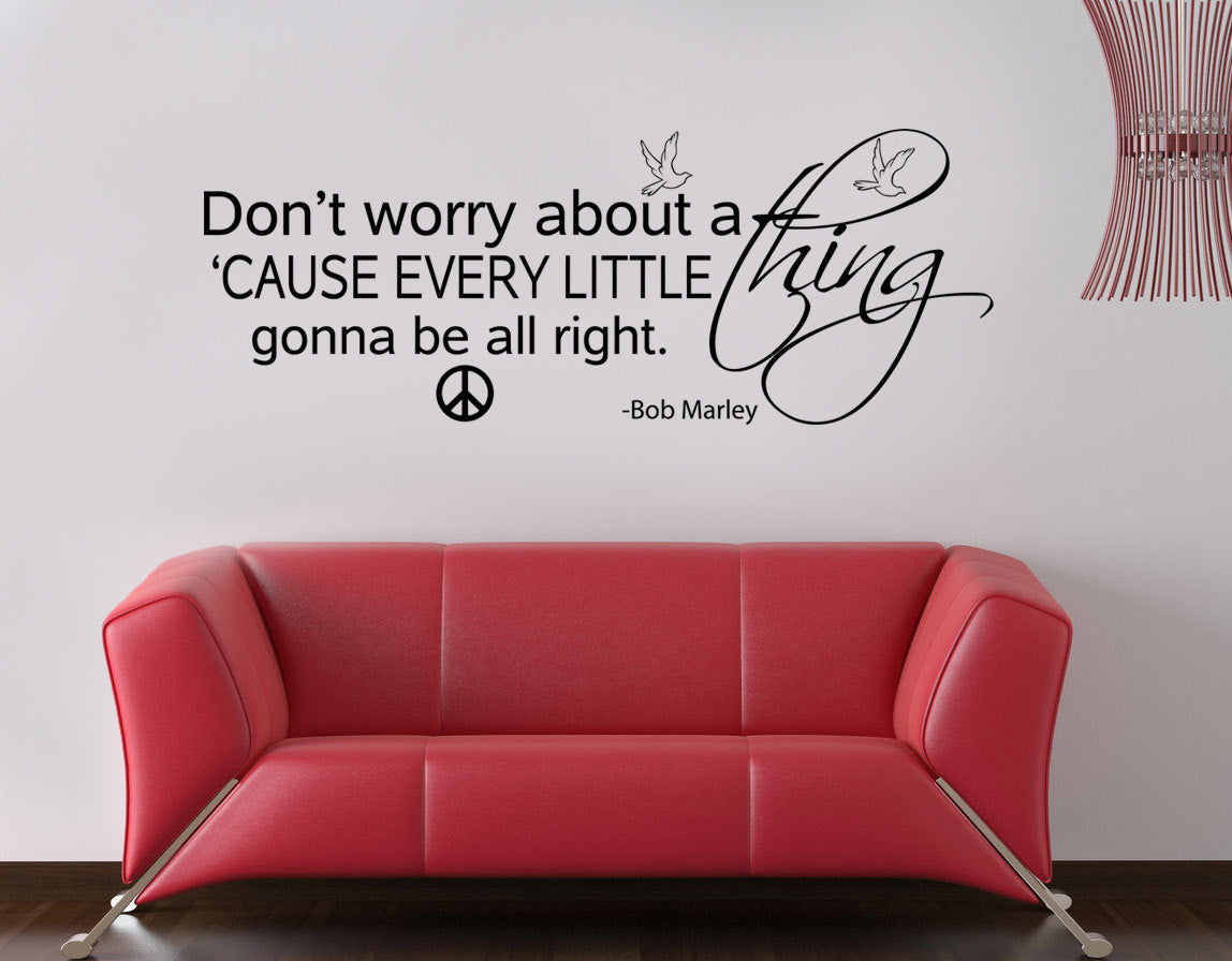 Ne vous inquiétez pas d’une chose inspirante citations autocollant mural Décalque SQ53