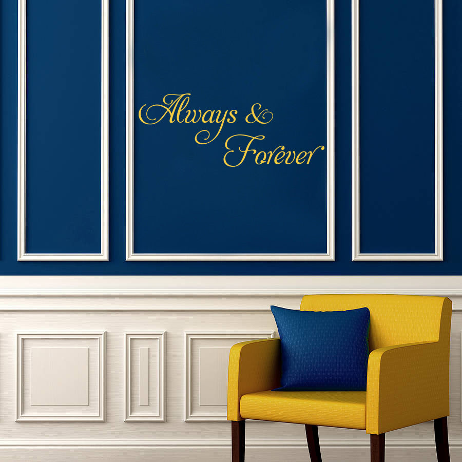 ALWAYS & FOREVER Inspirational Quotes Wall Sticker Decal SQ58