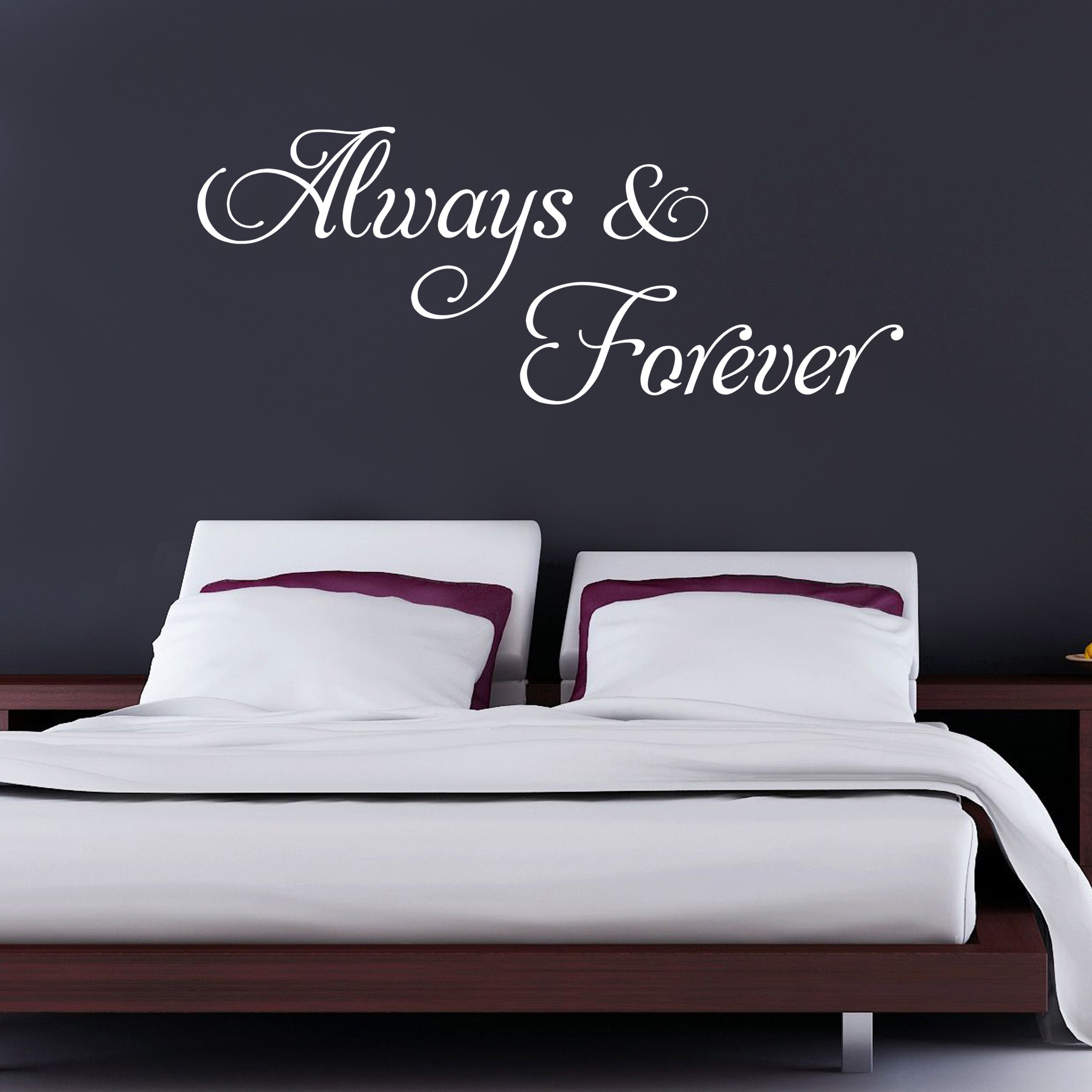 ALWAYS & FOREVER Inspirational Quotes Wall Sticker Decal SQ58