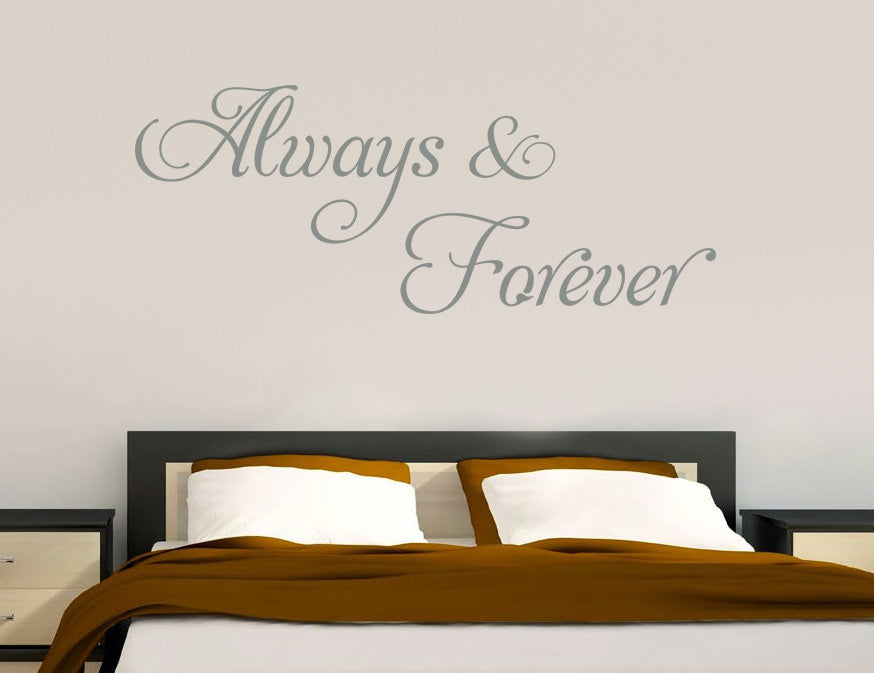ALWAYS & FOREVER Inspirational Quotes Wall Sticker Decal SQ58