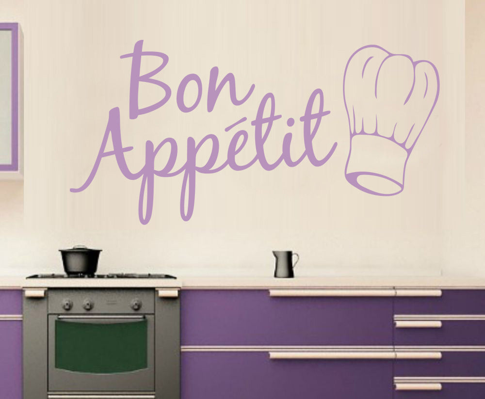 BON APPETIT Inspirational Quotes Wall Sticker Decal SQ66