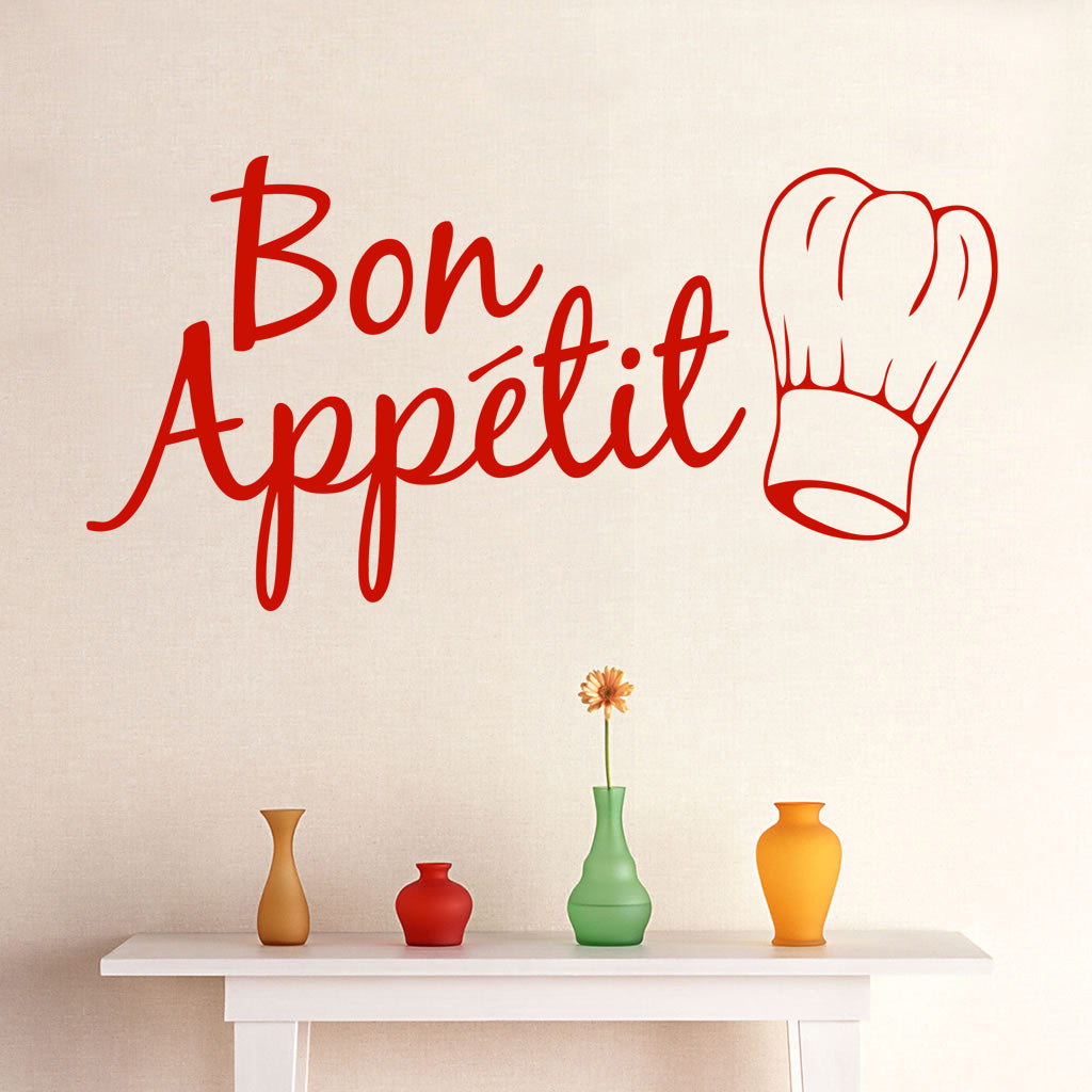 BON APPETIT Inspirational Quotes Wall Sticker Decal SQ66