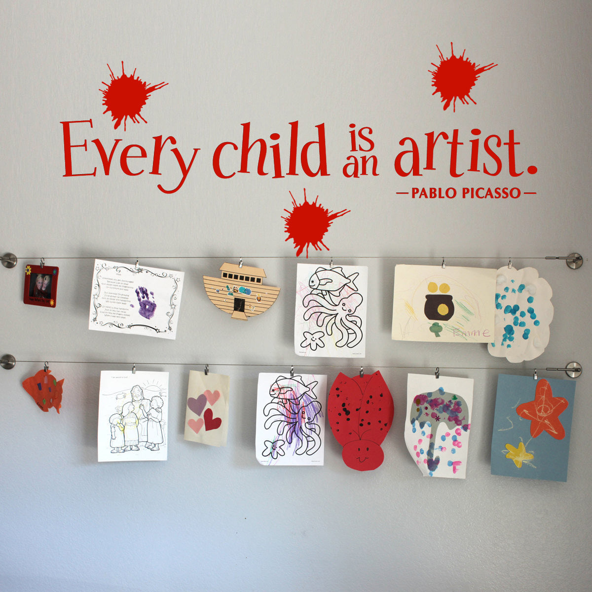 EVERY CHILD IS AN ARTIST Inspirational Quotes Wall Sticker Decal SQ71